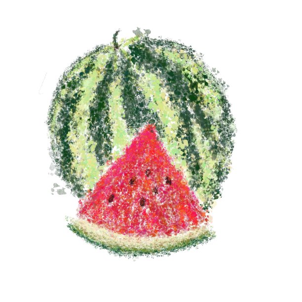 一个白色背景上的西瓜的抽象图像。图片下载