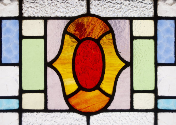 艺术彩色玻璃窗自由风格-细节图片下载