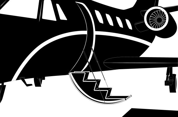 机场飞机剪影图片下载