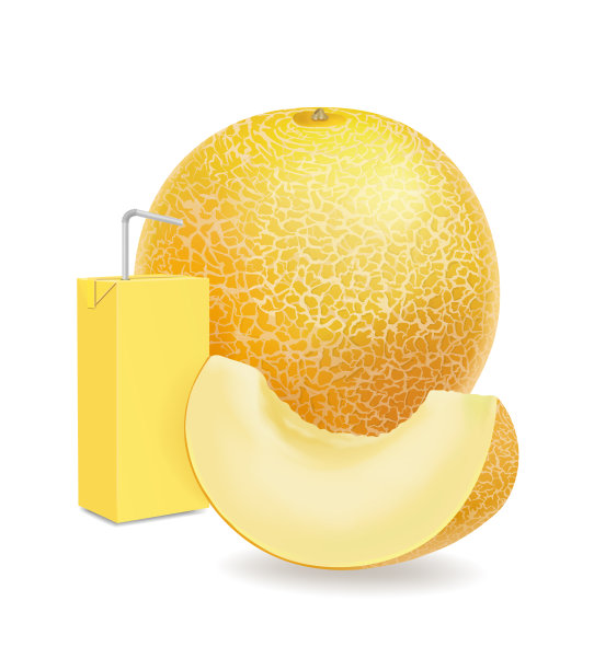 甜瓜和果汁的包装用一种甜草果图片下载