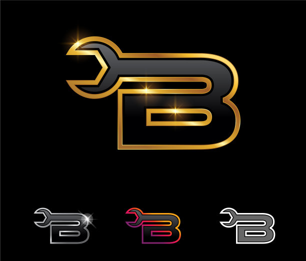金工字母组合标志字母b图片下载