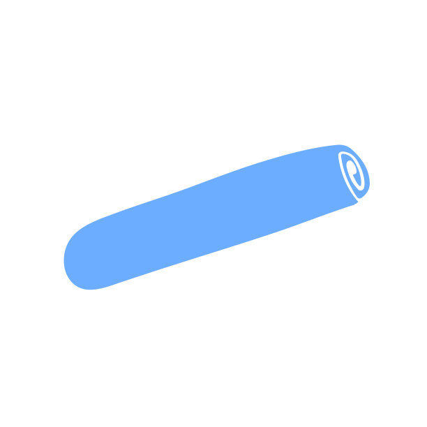 蓝色卡通风格的瑜伽垫图片下载