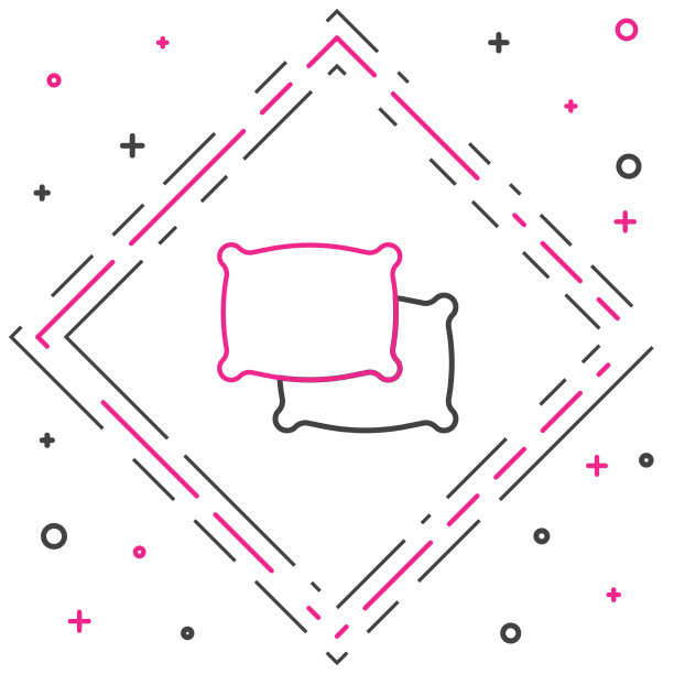 线矩形枕头图标孤立在白色图片下载