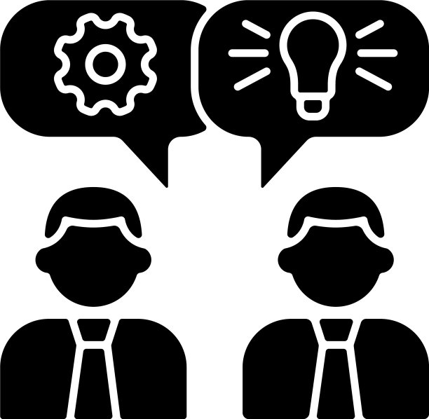 头脑风暴黑色符号图标图片下载