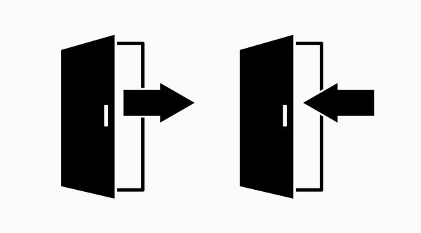 门和箭头图标进入和退出图片下载