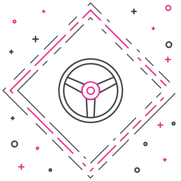 线方向盘图标隔离在白色图片下载