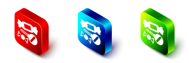 等距糖果图标孤立在白色背景图片下载