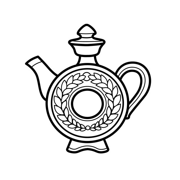 俄罗斯传统圆形陶罐图片下载