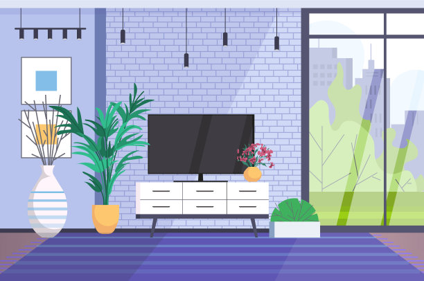 客厅内部空荡荡的，没有人的家现代图片下载