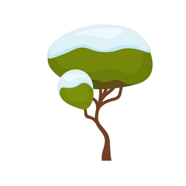 新年圣诞节冬天树在雪图片下载