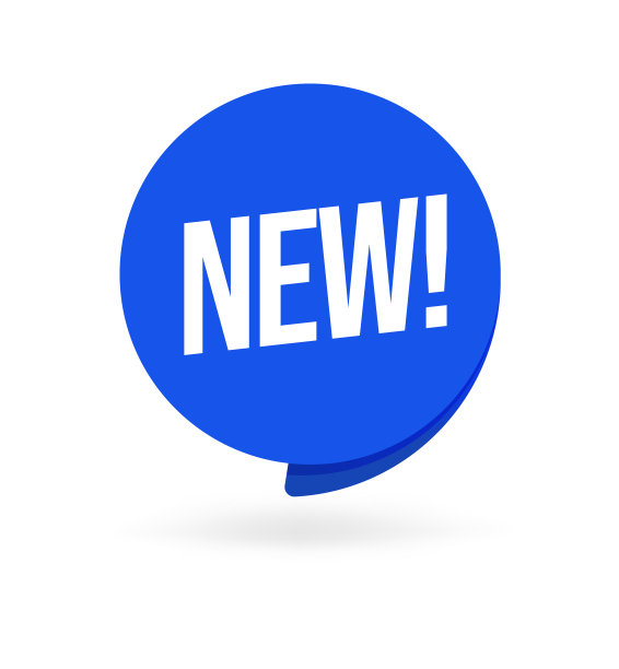 新的圆形贴纸孤立在白色背景上图片下载