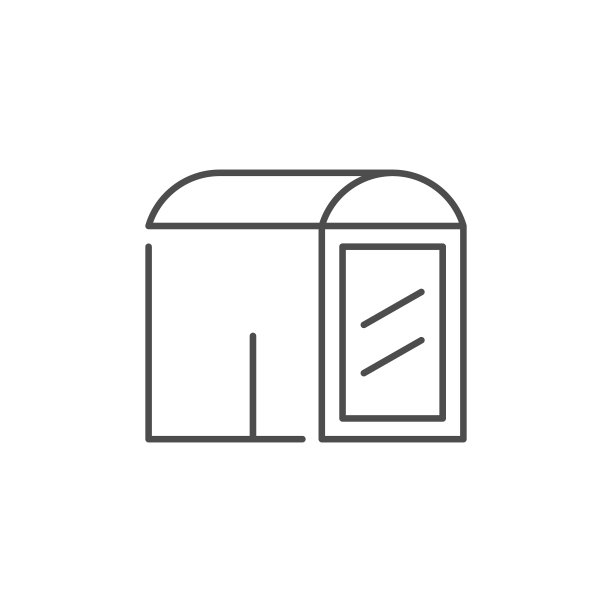 公交车站广告线图标图片下载