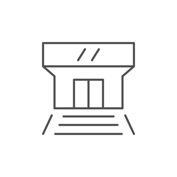 入口招牌线轮廓图标图片下载
