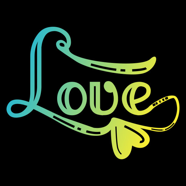 爱的心爱设计字体爱的引号图片下载