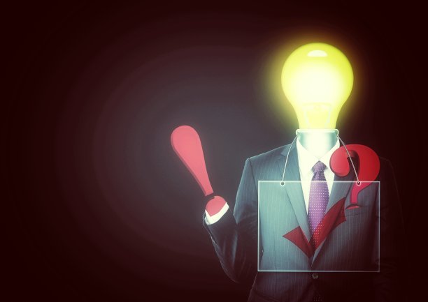 用商业概念思考的人的图解图片下载