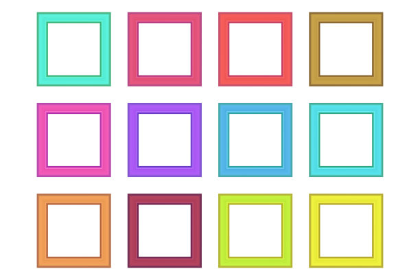 为您设置方形颜色复古木框架图片下载