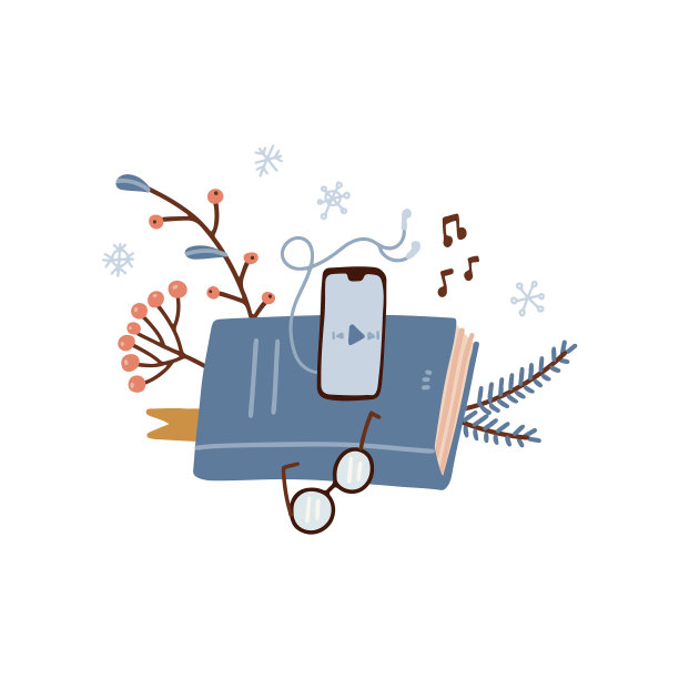 孤立的有声书概念智能手机图片下载