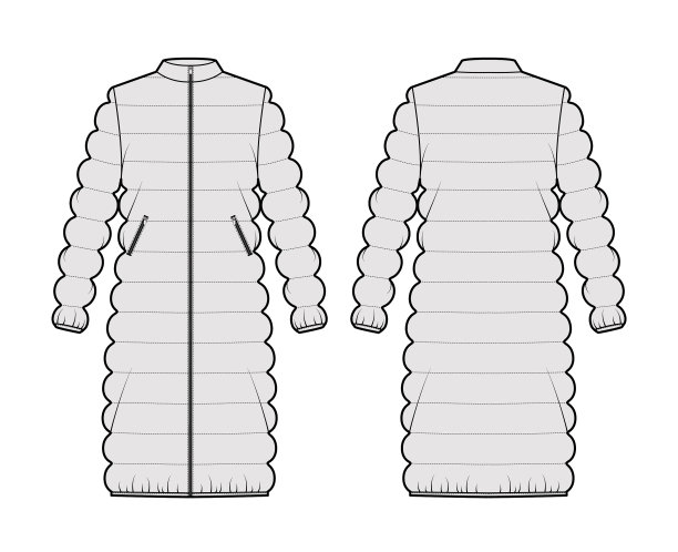 外套绗缝贝壳羽绒服羽绒服技术图片下载