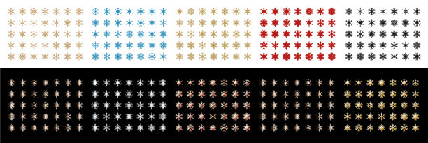 孤立的雪花收集图片下载