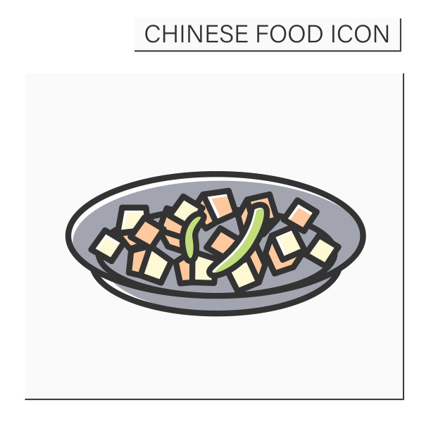 麻婆豆腐颜色图标图片下载