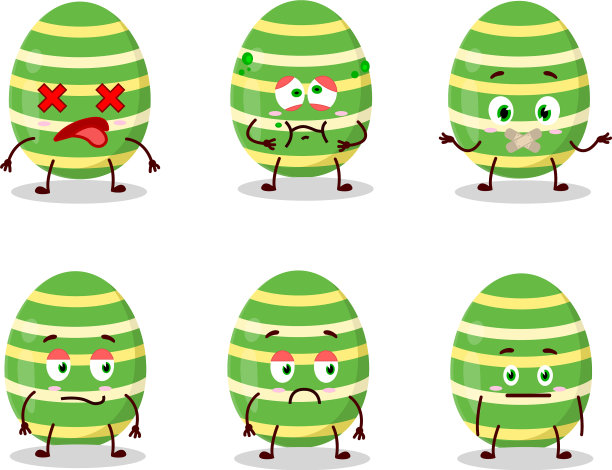 没有表情的绿色复活节彩蛋图片下载