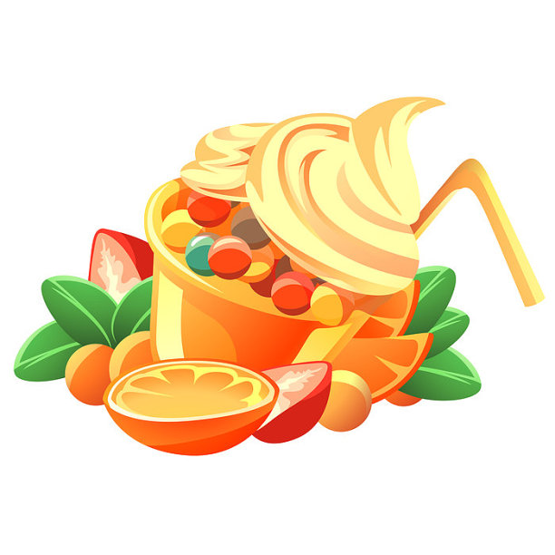 水果冰欺凌插画元素图片下载