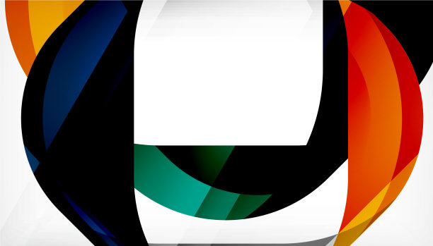 抽象的带有重叠波的正方形形状图片下载