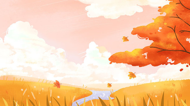 秋日美景psd素材图片