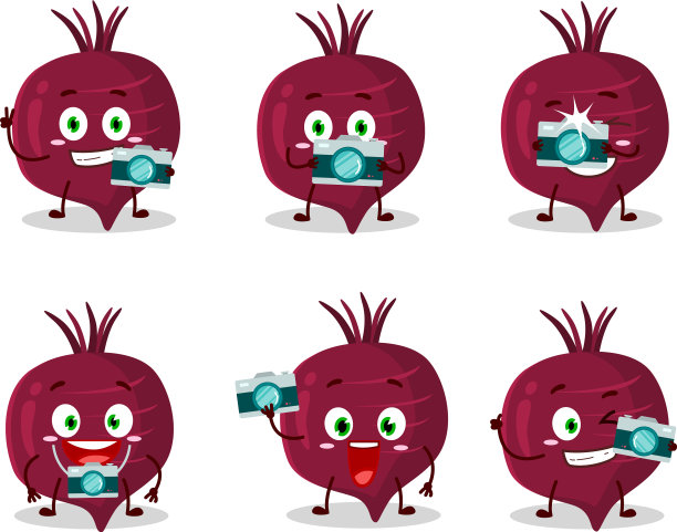 摄影师专业用甜菜根表情符号图片下载