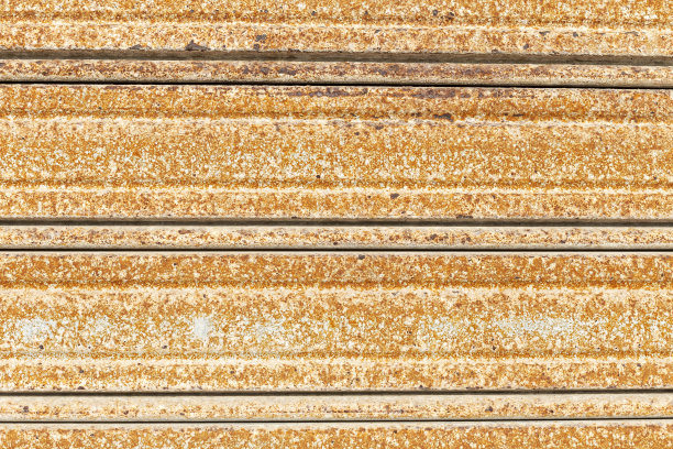 生锈的卷帘门关闭。金属背景图片下载