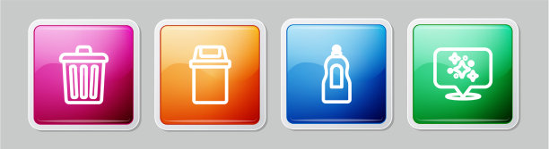 设置行垃圾桶洗碗液瓶图片下载