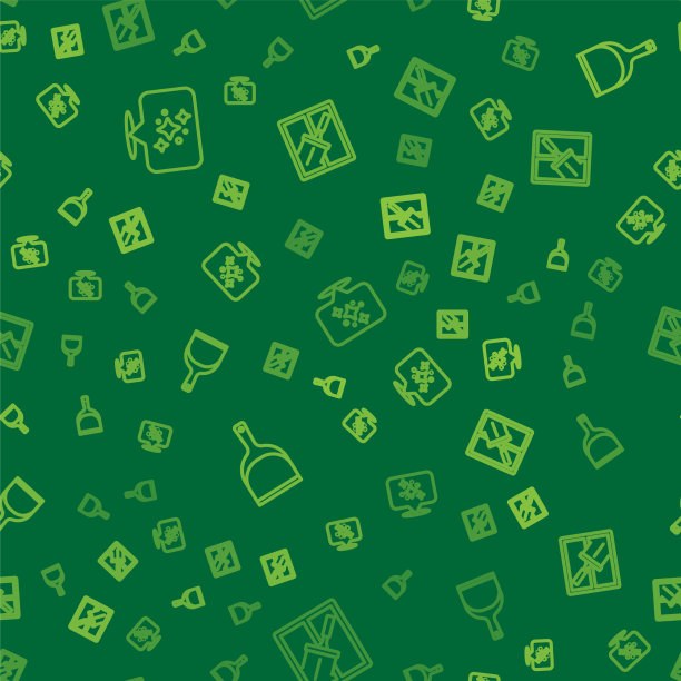 设置行家庭清洁服务簸箕和橡皮图片下载