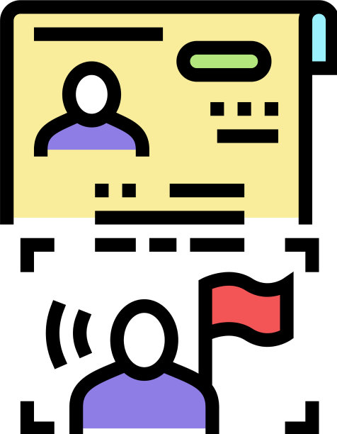 签证作为政治避难的颜色图标图片下载