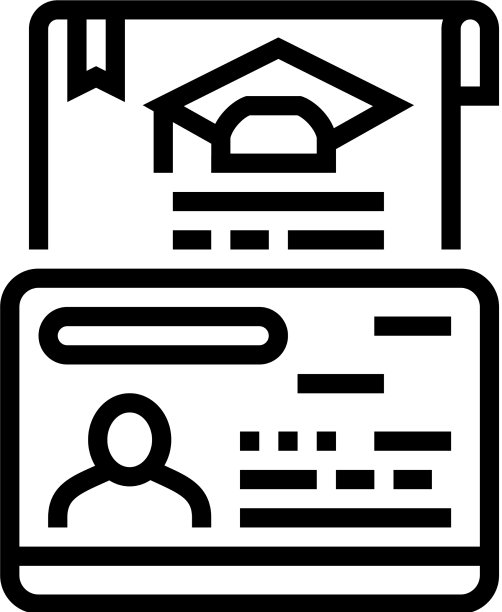 教育签证线图标图片下载