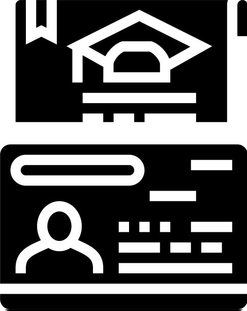 教育签证符号图标图片下载