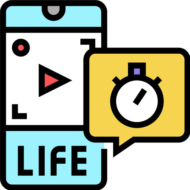 实时视频短暂的彩色图标图片下载