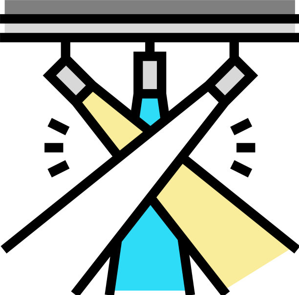 夜总会灯光设备颜色图标图片下载