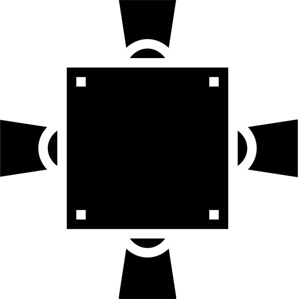 周围照明设备的字形图标图片下载