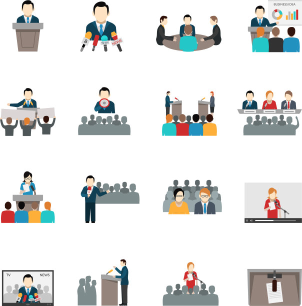 演讲图标集图片下载