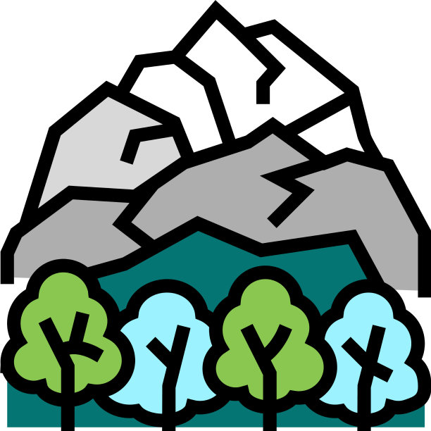 苔原景观颜色图标图片下载