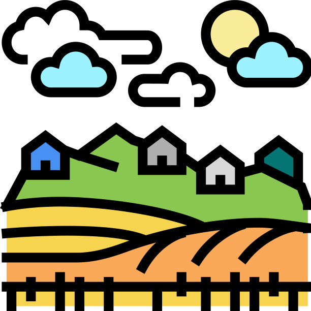 农业景观颜色图标图片下载