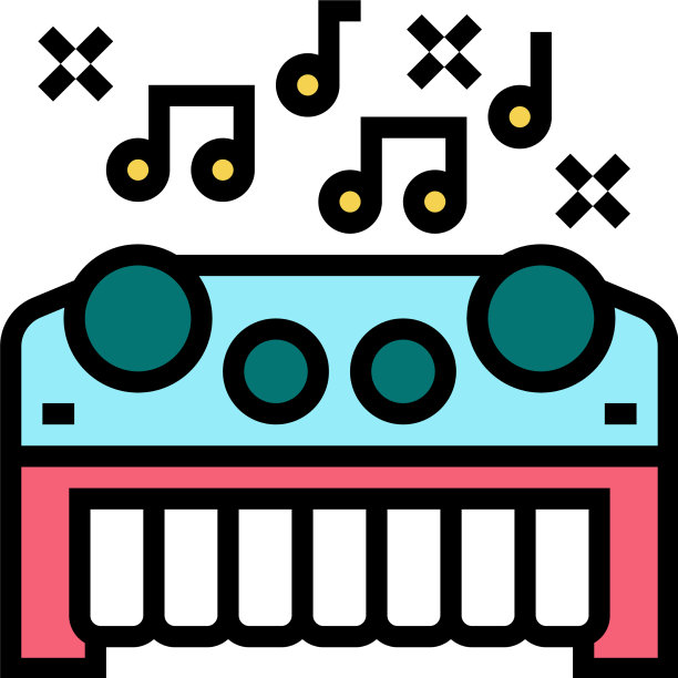 音乐玩具彩色图标图片下载