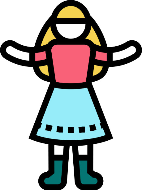 娃娃玩具颜色图标图片下载