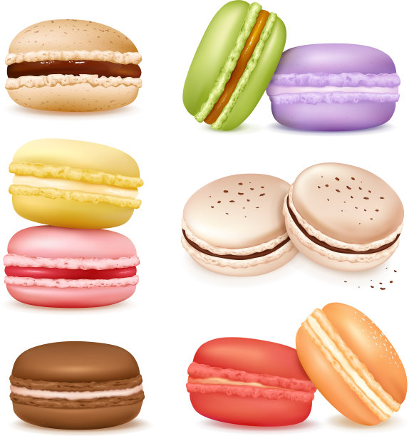 隔离马卡龙商品套装图片下载