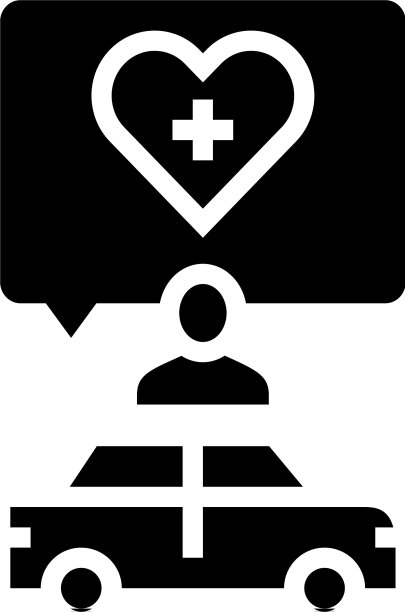 医疗驾驶条件字形图标图片下载