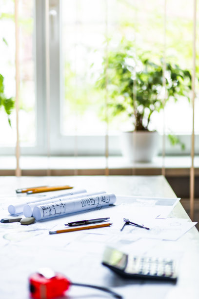 建筑工程图片，图纸和工程工具。图片下载