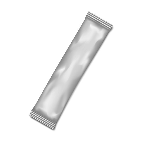 空白白棒小袋包矢量模型的设计。单独的小袋包装的糖，盐，香料或咖啡-模型图片下载