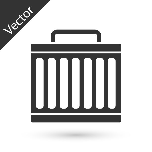 灰色汽车散热器冷却系统图标隔离上图片下载