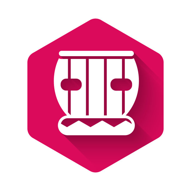 印第安白人乐器手鼓图标图片下载