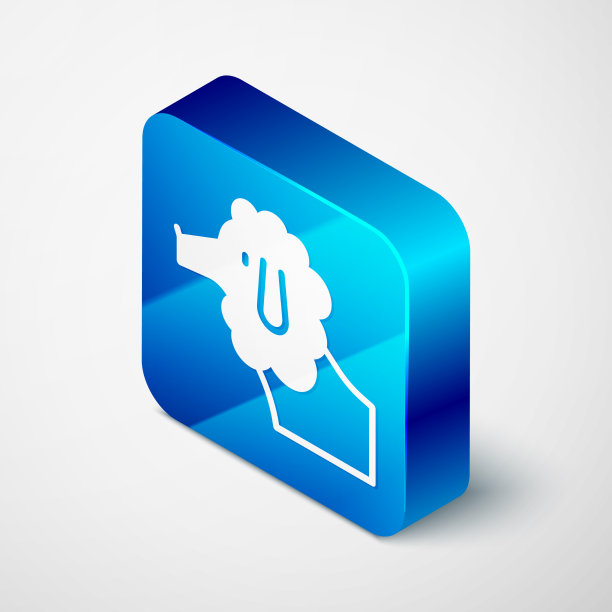 等距法国贵宾犬图标孤立在灰色图片下载